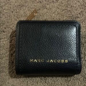 Marc Jacobs Black Leather Compact Wallet